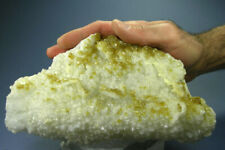 LARGE SHOWY GEM GOLDEN BARITE CRYSTALS w QUARTZ, FLUORITE, XIE FANG MINE, CHINA picture