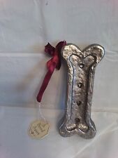 Vintage Midwest Of Cannon Falls Dogbone Pewter Ornament. K4 picture
