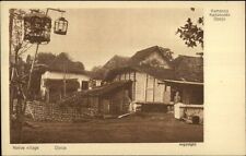 Native Village - Djocja Java Indonesia c1910 Postcard picture