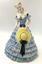 LOVELY GOLDSCHEIDER SOUTHERN BELLE FIGURINE; BLUE; 840; 8.5 in picture
