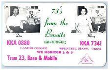 KKA 0880 And KKA-7341 QSL Ham Radio From The Benoits Spencer MA Antique Postcard picture