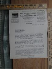 brothertown farms utica New York Letter letterhead 1913 picture