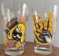 2 Deep Ellum Brewing Co Pint Beer Glasses Dallas Blonde Texas Craft Brewery picture