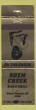 Matchbook Cover - Shem Creek Bar Grill Mount Pleasant SC picture