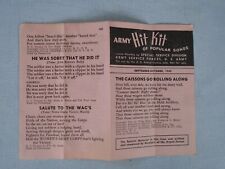 WWII Army Hit Kit of Popular Songs, 1943 picture