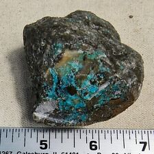 Blue Old Stock Turquoise Hubei Rough Stone Gem Faced 145 Gram Lot 38-03 picture