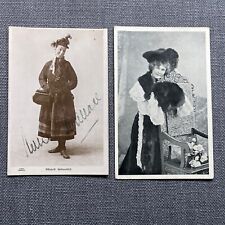 Antique Postcard RPPC Lot 2 Women Actress Madge Lessing Signed Nellie Wallace picture