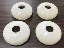 Antique French Alabaster Lamp Shade Set of 4 Hand Carved 5.5” Dia. 2” Dish picture