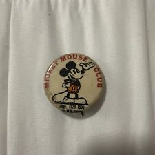 VTG 1928-1930 Mickey Mouse Club Pin Back Button VGC picture