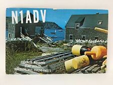 1978 QSL Ham Radio Card Waldoboro ME Maine Postcard Lobster Pots picture