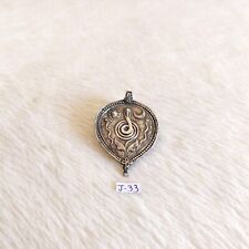 Vintage Hand Stamped Tribal Sun Moon & Snak Silver Amulet Pendant 11 Grams J33 picture