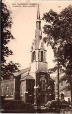 First Universalist Church Lawrence Massachusetts MA Postcard UNP Photolux Unused picture