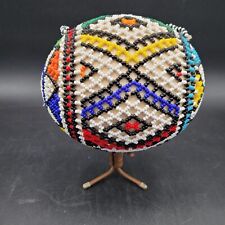 Vintage South African Northern Ndebele Hand Beaded Colorful Hollowed Ostrich Egg picture