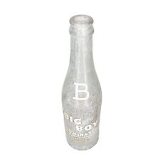 1930s/40s Big Boy Beverages Heavy Empty Glass 12 Oz. Soda Bottle Vintage  picture