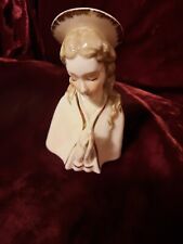 Vintage Virgin Mary Praying Bust Norcrest picture