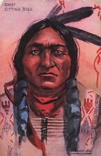 Postcard Antique 1908 Sitting Bull Lakota Sioux Tribe Native American Embossed picture
