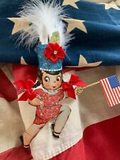 FOURTH OF JULY GIRL MARCHING ORNAMENT*OH DARLINGLABOR DAY*KEEPSAKE*ANY DAY picture