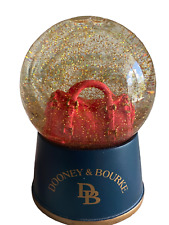 Rare 2017 limited promo Dooney and Bourke persimmon satchel Holiday snow globe picture
