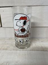 Peanuts SNOOPY BASEBALL Glass ~United Features Syndicate~1958 Vintage picture