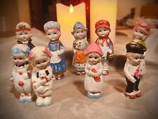 Vintage Bisque Figurines Made In Japan set of 9 picture
