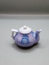 Vintage Vancouver, B.C Blue Lusterware Mini Teapot - 2.5 in - Collectible... picture