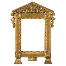 Antique Italian 18th century giltwood frame picture