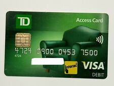 TD Bank Visa Debit Card▪️Expired▪️Toronto-Dominion Bank▪️Chip▪️Collectible Only picture