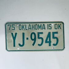 1975 United States Oklahoma Oklahoma County Passenger License Plate YJ-9545 picture