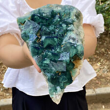 5.75LB Natural super beautiful green fluorite crystal mineral healing specimens picture