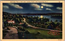 Postcard NJ Lake Hopatcong Night Scene Moonlight Lake Looking North JC18 picture