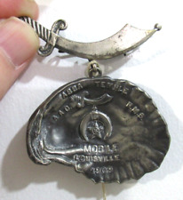 Vintage Abba Temple Medal, Mobile Louisville 1909, A.A.O. N.M.S. picture