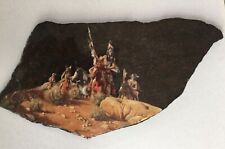 Indian Originals On Slate Indians On Horses In Desert picture