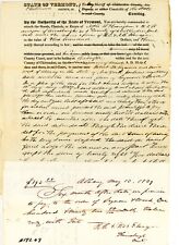 1839-41 signed Court 2 Documents Seymour Wood Flannagan Albany NY Chittenden VT picture