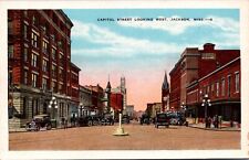 Jackson, MS Capitol Street Looking West Postcard picture