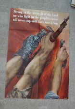 1940's WWII poster Strong In The Strength men's arms tools rifle David S Martin picture