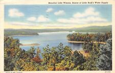 D1040 Beautiful Lake Winona, Source of Little Rock Water Supply AR 1940 Linen PC picture