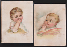 2 McLAUGHLIN'S COFFEE MEDIUM to SMALL SIZE TRADE CARDS, BEAUTIFUL GIRLS  *320 picture