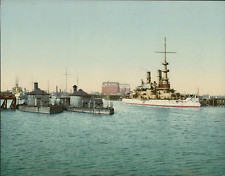 Pennsylvania, U.S.S. Iowa and Old Monitors at League Island Navy Yard.  Detroit  picture