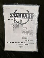 ☮️ 1928 STANDARD MOTOR OIL ADVERTISEMENT - FROM PARIS FRANCE picture
