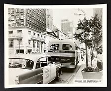1950s Chicago Car Ad Co Bus 8024 Anderson Cab Butler Building TWA WKFM VTG Photo picture