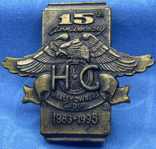 HARLEY DAVIDSON 15th  ANNIVERSARY HOG 1983-1998 PIN picture