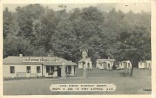 Postcard Massachusetts West Hatfield Cold Springs Sandwich Shoppe 1930s 23-6994 picture