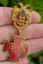 1907 Scottish Rite 32nd Degree Dayton Masonic Enameled Medal / Badge picture