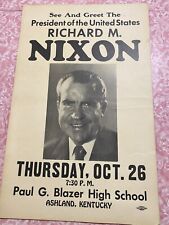 seldom offered 1972 vtg president Nixon Paul G blazer HS kentucky Poster picture