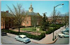 Easton Maryland 1950s Postcard Talbot County Court House Cars picture