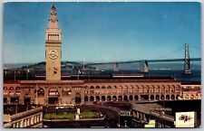 Vtg San Francisco California CA Ferry Building Chrome View Postcard picture