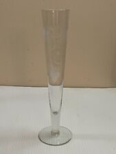 Hawkes Signed Etched Crystal Glass Vase 12