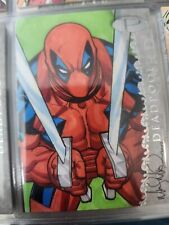 2012 Marvel Premier Deadpool Base Sketch Card Mike Miller (I Think) Artist 1/1 picture