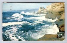 OR-Oregon, Looking North From Cape Kiwanda, Antique, Vintage c1954 Postcard picture