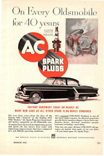 1952 Print Ad AC Spark Plugs On Every Oldsmobile for 40 Years Factory Equipment picture